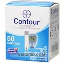 Контур тест-полоски для использования с глюкометром от фирмы Bayer 50 шт. (CONTOUR SENSOREN)