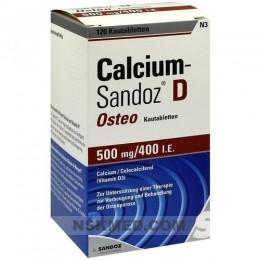 Кальций-Сандоз с витамином D (CALCIUM SANDOZ D) Osteo 500 mg/400 I.E. Kautabl. 120 St