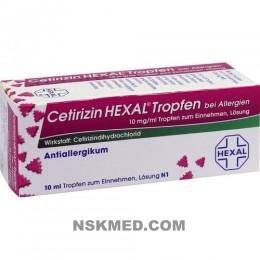 CETIRIZIN HEXAL Tropfen bei Allergien 10 ml