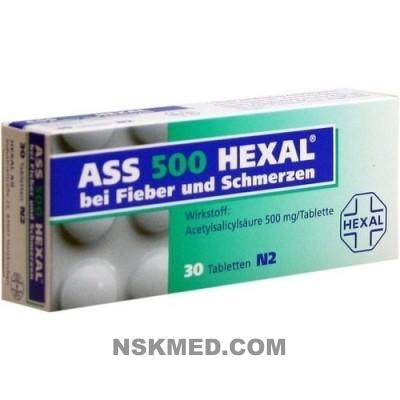ASS 500 HEXAL Tabletten 30 St