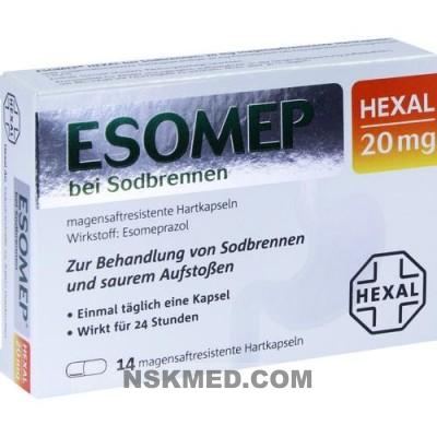 ESOMEP HEXAL bei Sodbrennen 20 mg msr.Hartkapseln 14 St