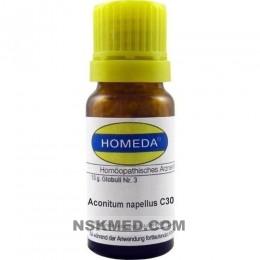 HOMEDA Aconitum napellus C 30 Globuli 10 g