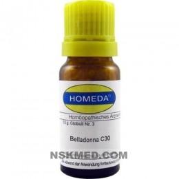 HOMEDA Belladonna C 30 Globuli 10 g
