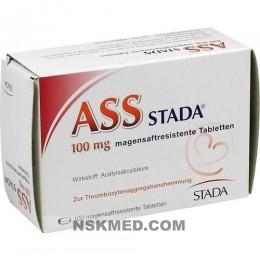 АСС СТАДА 100 (ацетилсалициловая кислота 100мг) таблетки устойчивые к воздействию желудочного сока (ASS STADA 100 mg magensaftresistente Tabletten) 100 St