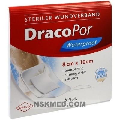 DRACOPOR waterproof Wundverband 8x10 cm steril 5 St