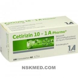 CETIRIZIN 10 1A Pharma Filmtabletten 100 St