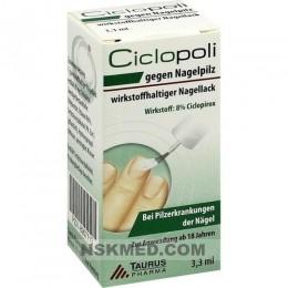 Циклополи (CICLOPOLI) gegen Nagelpilz wirkstoffhalt.Nagellack 3.3 ml