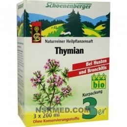 THYMIAN SAFT Schoenenberger Heilpflanzensäfte 3X200 ml