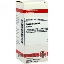 LYCOPODIUM D 6 Tabletten 80 St