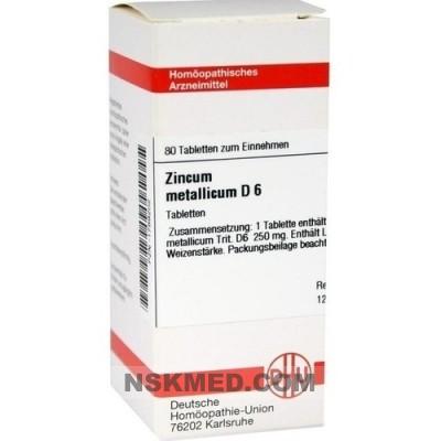ZINCUM METALLICUM D 6 Tabletten 80 St