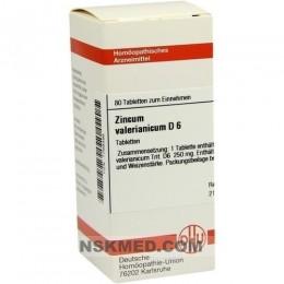 ZINCUM VALERIANICUM D 6 Tabletten 80 St