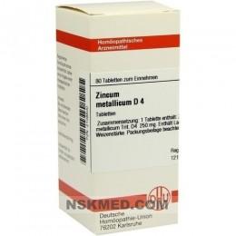 ZINCUM METALLICUM D 4 Tabletten 80 St