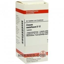 ZINCUM METALLICUM D 12 Tabletten 80 St