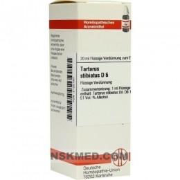 TARTARUS STIBIATUS D 6 Dilution 20 ml