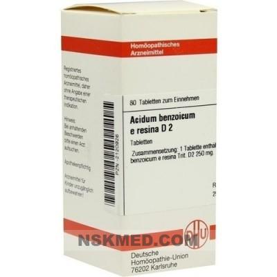 ACIDUM BENZOICUM E Resina D 2 Tabletten 80 St