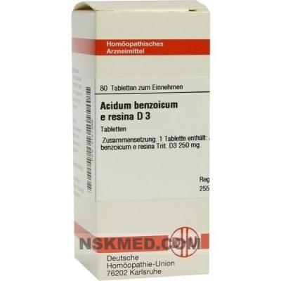 ACIDUM BENZOICUM E Resina D 3 Tabletten 80 St