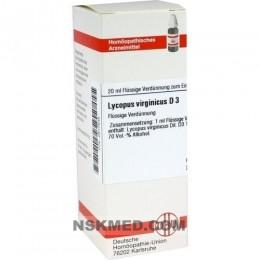 LYCOPUS VIRGINICUS D 3 Dilution 20 ml