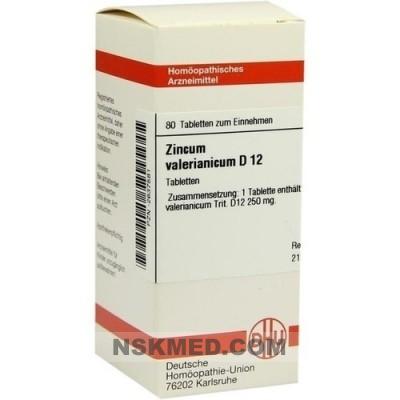 ZINCUM VALERIANICUM D 12 Tabletten 80 St