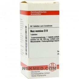 NUX VOMICA D 8 Tabletten 80 St