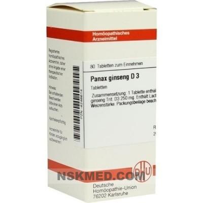 PANAX GINSENG D 3 Tabletten 80 St
