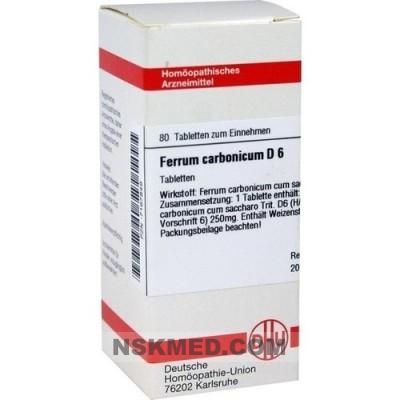 FERRUM CARBONICUM D 6 Tabletten 80 St