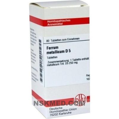 FERRUM METALLICUM D 5 Tabletten 80 St