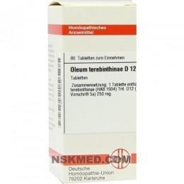OLEUM TEREBINTHINAE D 12 Tabletten 80 St