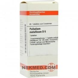PALLADIUM METALLICUM D 6 Tabletten 80 St