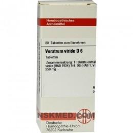 VERATRUM VIRIDE D 6 Tabletten 80 St