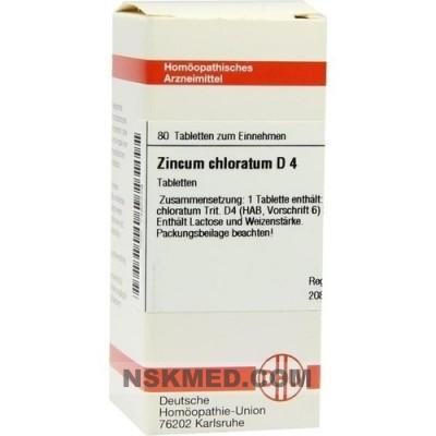 ZINCUM CHLORATUM D 4 Tabletten 80 St