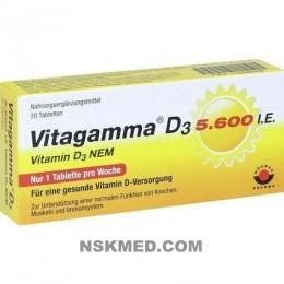 Витагамма Д3 (VITAGAMMA D3) 5.600 I.E .Vitamin D3 NEM Tabletten 20 St