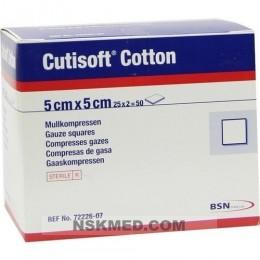 CUTISOFT Cotton Kompr.5x5 cm steril 12fach 25X2 St