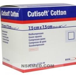 CUTISOFT Cotton Kompr.7,5x7,5 cm ster.12fach 25X2 St