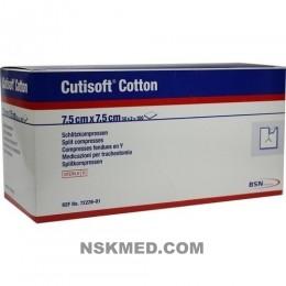CUTISOFT Cotton Schlitzkompr.7,5x7,5 cm steril 50X2 St