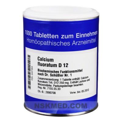 BIOCHEMIE 1 Calcium fluoratum D 12 Tabletten 1000 St