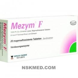 Мезим F таблетки в оболочке (MEZYM F magensaftresistente Tabletten) 20 St