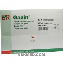 GAZIN Tupfer pflaum.steril 2+3 Schutzr.o.RK 125 St