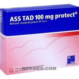 АСС 100 (ацетилсалициловая кислота 100мг) таблетки устойчивые к воздействию желудочного сока (ASS TAD 100 mg protect magensaftres.Filmtabletten) 100 St