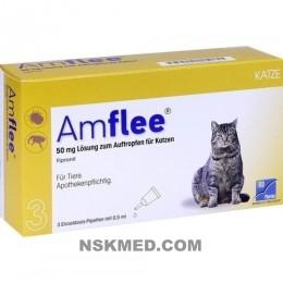 AMFLEE 50 mg Spot-on Lösung z.Auftropfen f.Katzen 3 St