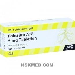 FOLSÄURE ABZ 5 mg Tabletten 20 St