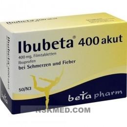 Ибубета 400 акут (ибупрофен 400мг) таблетки (IBUBETA 400 akut Filmtabletten) 50 St