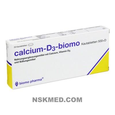 CALCIUM D3 biomo Kautabletten 500+D 20 St