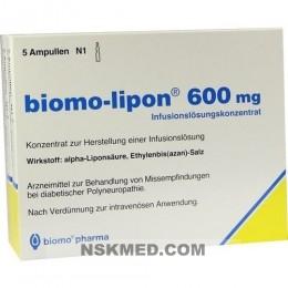 Биомо Липон 600мг ампулы (BIOMO LIPON 600 mg Ampullen) 10 St
