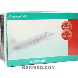 OMNICAN Insulinspr.1 ml U40 m.Kan.0,30x8 mm 100 St