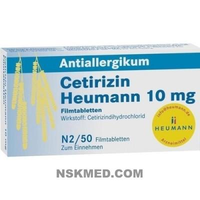 CETIRIZIN Heumann 10 mg Filmtabletten 50 St