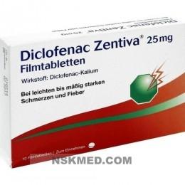 Диклофенак таблетки (DICLOFENAC) Zentiva 25 mg Filmtabletten 10 St