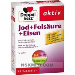 DOPPELHERZ Jod+Folsäure+Eisen Tabletten 45 St