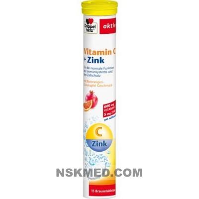 DOPPELHERZ Vitamin C+Zink Brausetabletten 15 St