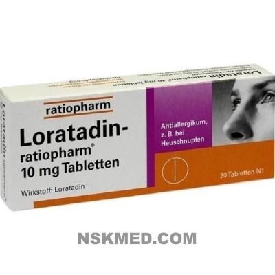 LORATADIN ratiopharm 10 mg Tabletten 20 St