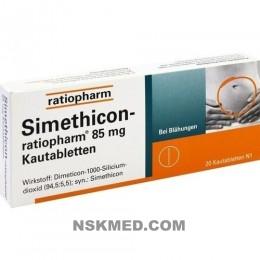 SIMETHICON ratiopharm 85 mg Kautabletten 20 St